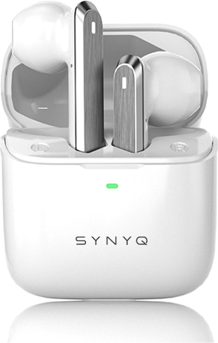 Synyq ProS Earbuds - Draadloze Oordopjes - Gaming Oortjes - Draadloze Oortjes - Oortjes Draadloos - Geschikt voor Apple & Android - Wit
