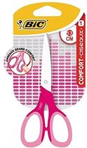 Bic schaartje 13 cm - hoog comfort - roze of blauw assorti - siliconen soft grip schaar - hobbyschaar - draadschaar