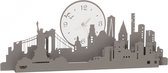 Arti Mestieri - klok - skyline new york - ijzer - 58 cm lang - leisteenkleur - italiaans design