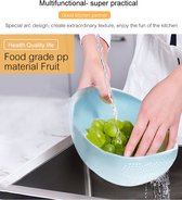 Rijst Vergiet Wit - Noodles Zeef - 2 in 1 - Rijst - Waskom - Rijstwasser - Groente - Fruit - Pasta - Uitlek Kom - BPA Vrij - Multifunctioneel