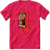 Bear Market - Crypto T-Shirt Kleding Cadeau | Dames / Heren / Unisex | Bitcoin / Ethereum shirt | Grappig Verjaardag kado | Tshirt Met Print | - Roze - XL