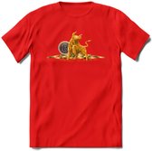 Bitcoin Bull - Crypto T-Shirt Kleding Cadeau | Dames / Heren / Unisex | Bitcoin / Ethereum shirt | Grappig Verjaardag kado | Tshirt Met Print  Prijs - Rood - 3XL