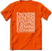 Exchange - Crypto T-Shirt Kleding Cadeau | Dames / Heren / Unisex | Bitcoin / Ethereum shirt | Grappig Verjaardag kado | Tshirt Met Print | - Oranje - L