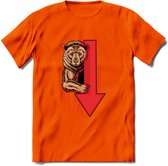 Bear Market - Crypto T-Shirt Kleding Cadeau | Dames / Heren / Unisex | Bitcoin / Ethereum shirt | Grappig Verjaardag kado | Tshirt Met Print | - Oranje - S