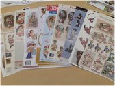 Hobby pakket 3D 20 stuks vellen Nostalgie, vintage en speciale gelegenheden voor kaarten maken of scrapbooking