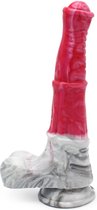 Kiotos Monstar Dildo Beast 22 - roze/grijs/wit