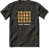 Bitcoin Coins - Crypto T-Shirt Kleding Cadeau | Dames / Heren / Unisex | Bitcoin / Ethereum shirt | Grappig Verjaardag kado | BTC Tshirt Met Print | - Donker Grijs - XXL