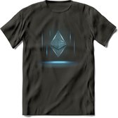 Ethereum Holo - Crypto T-Shirt Kleding Cadeau | Dames / Heren / Unisex | Bitcoin / Ethereum shirt | Grappig Verjaardag kado | BTC Tshirt Met Print | - Donker Grijs - S