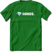 Daimond Hands - Crypto T-Shirt Kleding Cadeau | Dames / Heren / Unisex | Bitcoin / Ethereum shirt | Grappig Verjaardag kado | BTC Tshirt Met Print | - Donker Groen - L