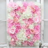 Kunstmatige roze bloemen  - Bloemen muur - 40*60cm