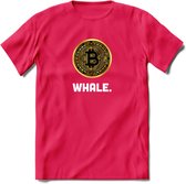 Bitcoin Whale - Crypto T-Shirt Kleding Cadeau | Dames / Heren / Unisex | Bitcoin / Ethereum shirt | Grappig Verjaardag kado | BTC Tshirt Met Print | - Roze - L