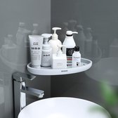 Ecoco - Badkamer Organizer - Ovaal - Opslag - Accessoires Houder - Lotions - Doucherek - Grijs