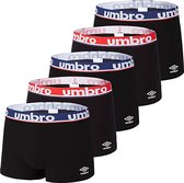 Umbro boxershorts 5pack zwart rood navy 1BCX5clas8, maat S