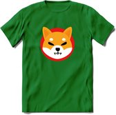 Shiba Inu Coin - Crypto T-Shirt Kleding Cadeau | Dames / Heren / Unisex | Bitcoin / Ethereum shirt | Grappig Verjaardag kado | BTC Tshirt Met Print | - Donker Groen - S
