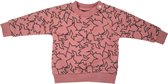 MXM Baby trui- Roze- Sweater- Print- Bruin- Maat 50