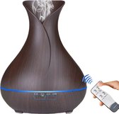 Aroma diffuser - OSMI - 550 ML - 7 kleuren LED lamp - geurverspreider - Aromatherapie - donkerbruin - Afstandsbediening