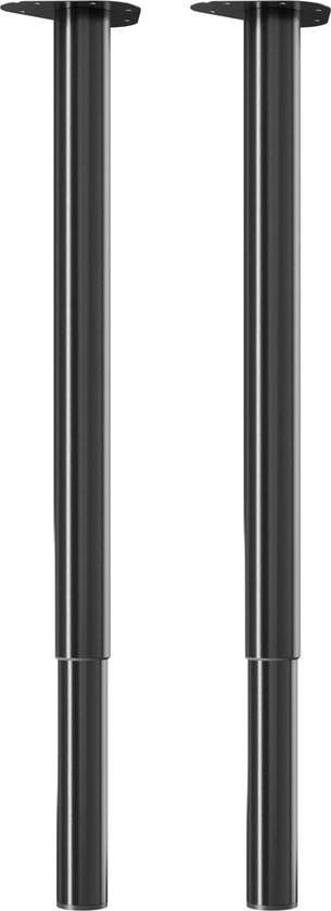 Bronea - Set à 2 stuks Tafelpoten rond | in hoogte verstelbaar | 60-90 cm & 80-120 cm | telescoop tafelpoot meubelpoot meubelpoten | Afmeting & kleur naar keuze