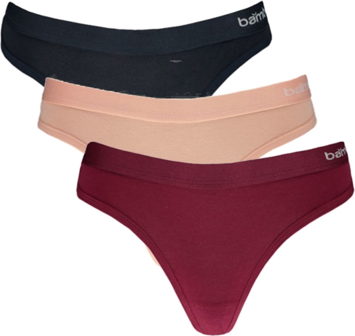 Apollo dames strings Bamboo - maat M - 3-pack - kleur