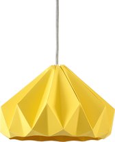 Snowpuppe - papieren origami lamp - Chestnut – goud geel - Ø 28 cm