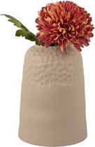 Lucy’s Living Luxe Vaas HILL Grijs – ø 11 x 16 cm – hotel chique - binnen ––– accessoires – tuin – decoratie – bloemen – mat – glans – industrieel - droogbloemen