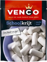Venco Schoolkrijt Drop 10 zakken à 210g Snoep Geslaagd - Zachte Zoete drop - Stazak