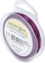 Artistic wire 22 - draad, dikte 0.64 mm, purple, 13 m