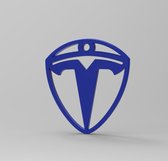 Tesla Sleutelhanger - 40x44x3mm - Donkerblauw