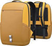 BAKBAGS Amsterdam Laptop Rugzak voor 13 tm 17 Inch Laptops - Laptoptas Incl Accessoires en Regenhoes - 10 Vakken - 25 Liter Inhoud - Duurzaam & Gerecycled Materiaal - Geel