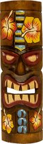 Tiki masker Hawaiian 3 - Houten decoratie - Decoratie - 50 cm - Bar accessoires - Mancave - Cafe - Tiki masker - Handbeschilderd - Masker