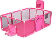 INSMA Speelbox - Grote Grondbox - Kruipbox - Baby Playpen - Kinderbox - 181x122x61cm - Roze