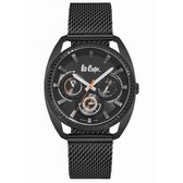 Lee Cooper LC06663.650 - Horloge - Analoog - Mannen - Heren - Milanees band - Zwart