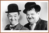JUNIQE - Poster met kunststof lijst Laurel and Hardy -13x18 /Wit &