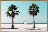 JUNIQE - Poster met kunststof lijst Beach Blue by @tmstefanko -20x30