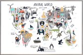 JUNIQE - Poster met kunststof lijst Animal Kingdom -13x18 /Kleurrijk