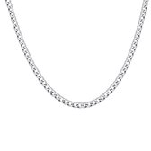 Lucardi Heren Ketting gourmet schakel - Echt Zilver - Ketting - Cadeau - 45 cm - Zilverkleurig