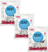 Denttabs tandpastatabletten Kids Aardbei - Met fluoride - 3 x 125 stuks