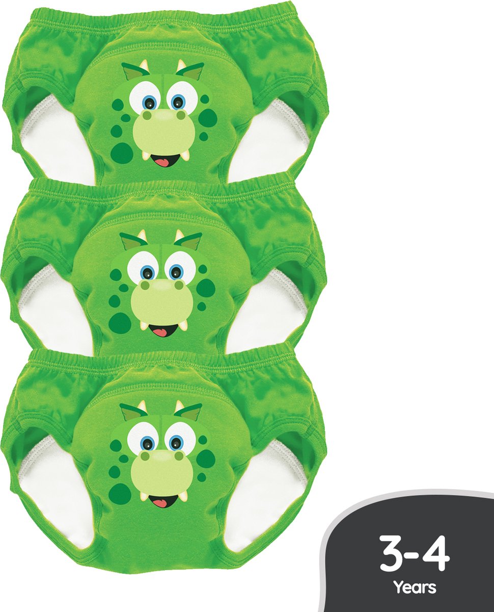 MY CARRY POTTY Oefenbroekjes Zindelijkheidstraining – 3-4 Jaar – 3 Stuks – groen – Herbruikbaar