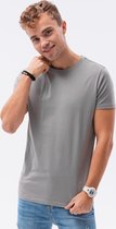 T-shirt - basic - heren - Grijs - S1370