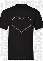 IK HAAT VALENTIJNSDAG heren t-shirt - Zwart - Maat L - korte mouwen - leuke shirtjes - grappige teksten - quotes - kwoots - Valentine - Valentijnsdag