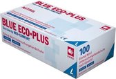 Blue ECO-PLUS Nitril (100 stuks) Maat L - Handschoenen - Wegwerp - Blauw -