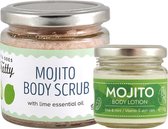 Zoya Goes Pretty - Mojito Body Scrub 270g glass jar + Mojito body lotion lime & mint 70g