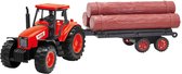 Luna Tractor Farm Aanhanger Junior 40 X 9 X 12 Cm Rood 2-delig