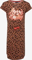 TwoDay meisjes jurk met luipaardprint - Bruin - Maat 146/152