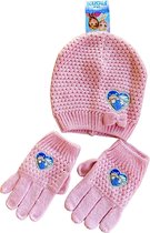 Disney Frozen set - Muts+Handschoenen - Roze - Maat 52 cm (±3-6 jaar)