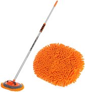 Autowasborstel - Wasborstels - met lange steel 62 "Car Wash Mop - Mitt Chenille Microfiber - Car Cleaning Supplies - Borstelstofdoek - voor het wassen van auto Detaillering RV SUV