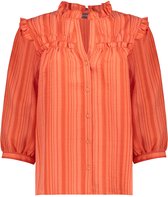 Geisha Blouse Blouse Ingeweven Strepen 23158 20 Coral Dames Maat - L