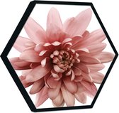 Akoestische panelen - Geluidsisolatie - Akoestische wandpanelen - Akoestisch schilderij AcousticHexagon® - paneel met roze bloem - design 241 - 100cm - Wit - Wanddecoratie - woonka