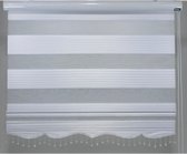 Duhtz Dubbele rolgordijnen - Optik wit voor slaapkamer - badkamer - woonkamer - kantoor 100x220cm