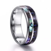 Tungsten - Wolfraam ring Northern Lights