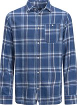 JACK&JONES PREMIUM JPRBLUSTANLEY INDIGO CHECK SHIRT L/S LN Heren Overhemd - Maat L